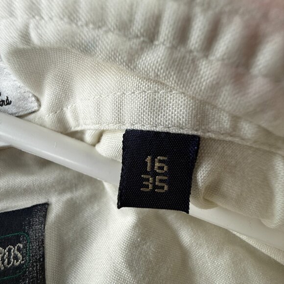 Gitman Bros USA Cotton Point TTX 16 35 Oxford Yellow Pocket Long Sleeve American - Picture 9 of 13